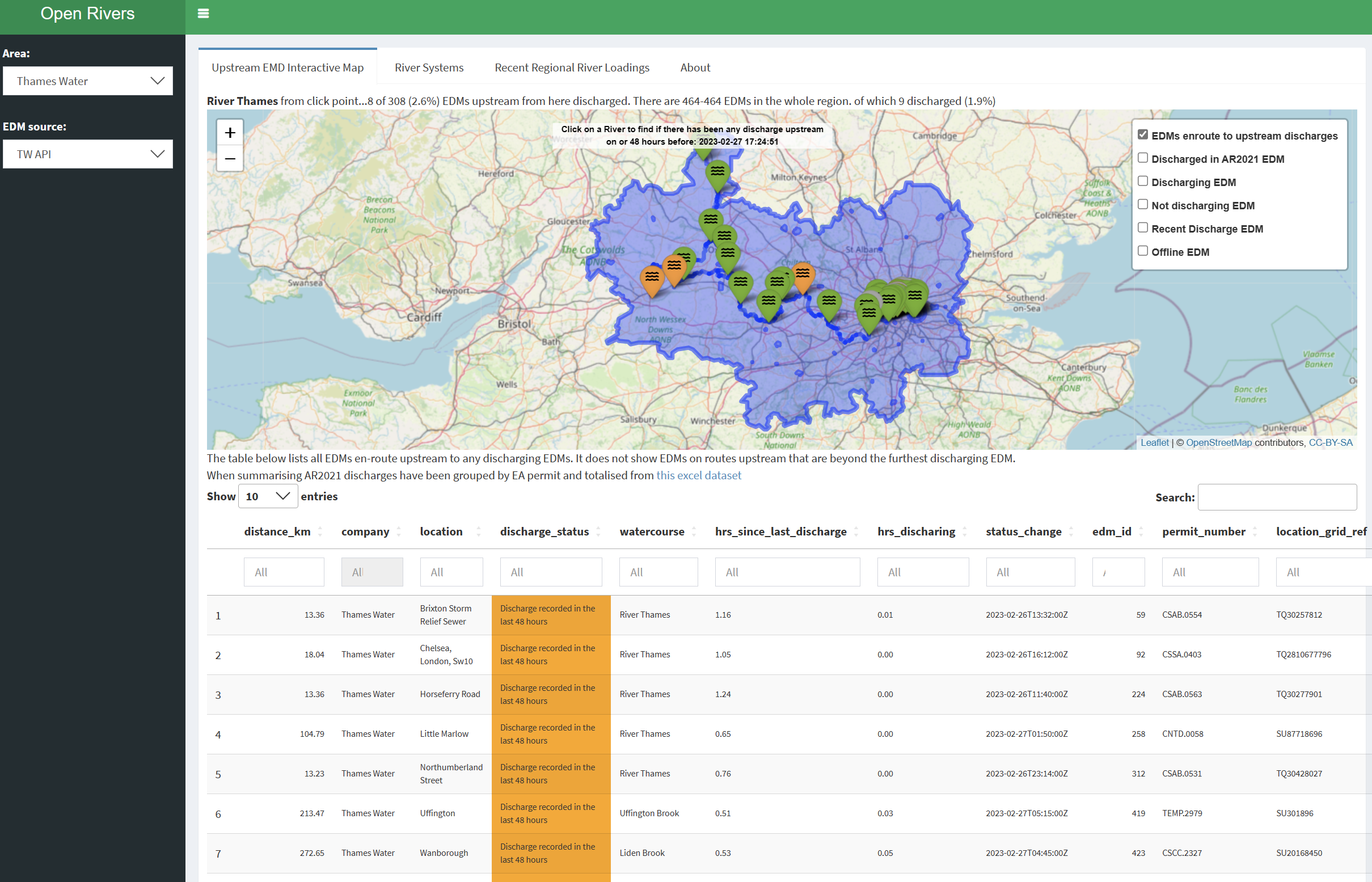 A screenshot of the app I created to bring together three open datasets explored in this series of posts